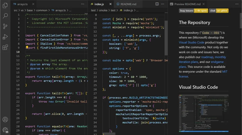 محرّر الأكواد VS Code، قلب ورشة مطوّر الويب.