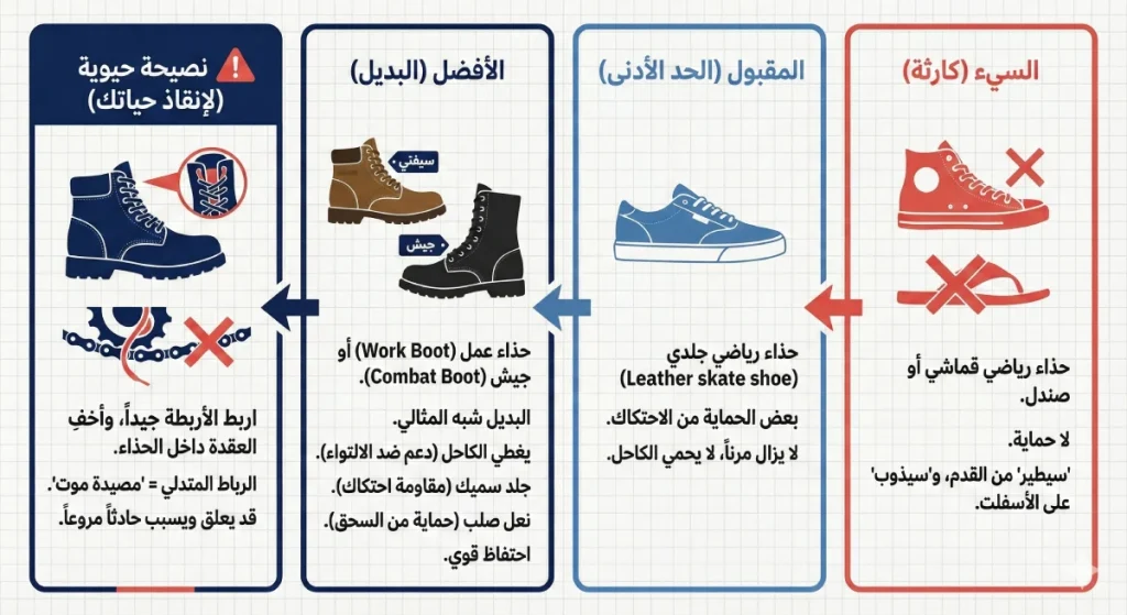 بديل الحذاء الواقعي: حذاء عمل جلدي يغطي الكاحل بمقدمة فولاذية