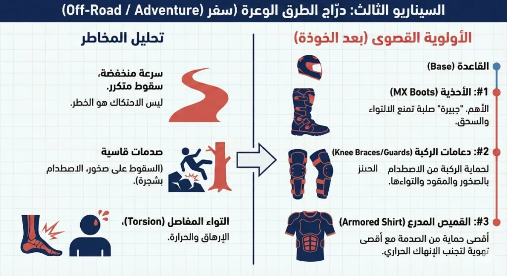 درّاج طرق وعرة بعتاد يركّز على الصدمات والتهوية